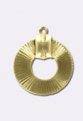 16 mm Gold Plated Riviera Stamping Charms x1
