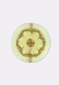 18x14mm Drop Glass Bead Drak Topaz Gold x1