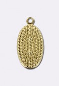 Gold Plated Etrusque Pendant Charms 17x12mm  x1