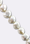Perle d'eau douce baroque blanche 11x10 mm x1