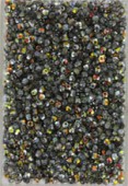 2mm Czech Fire Polish Faceted Round Beads Chalk White Amber Matted x50