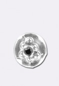 Perle en métal intercalaire saucer 10x6 mm argent x1